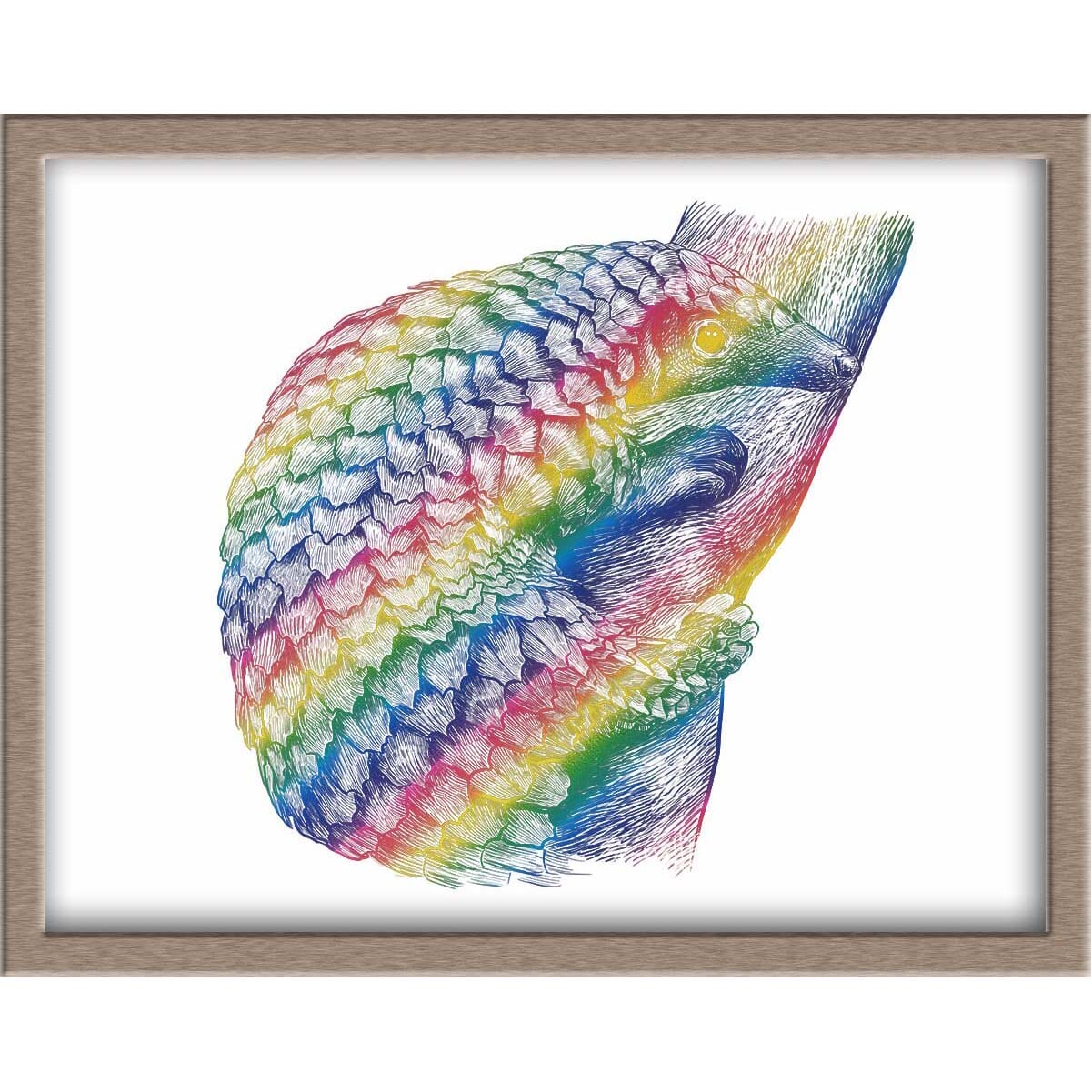 Pangolin Foiled Print Posters, Prints, & Visual Artwork JoyousJoyfulJoyness 