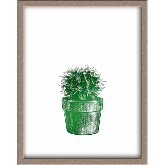 Miniature Potted Ball Cactus Foiled Print Posters, Prints, & Visual Artwork JoyousJoyfulJoyness 