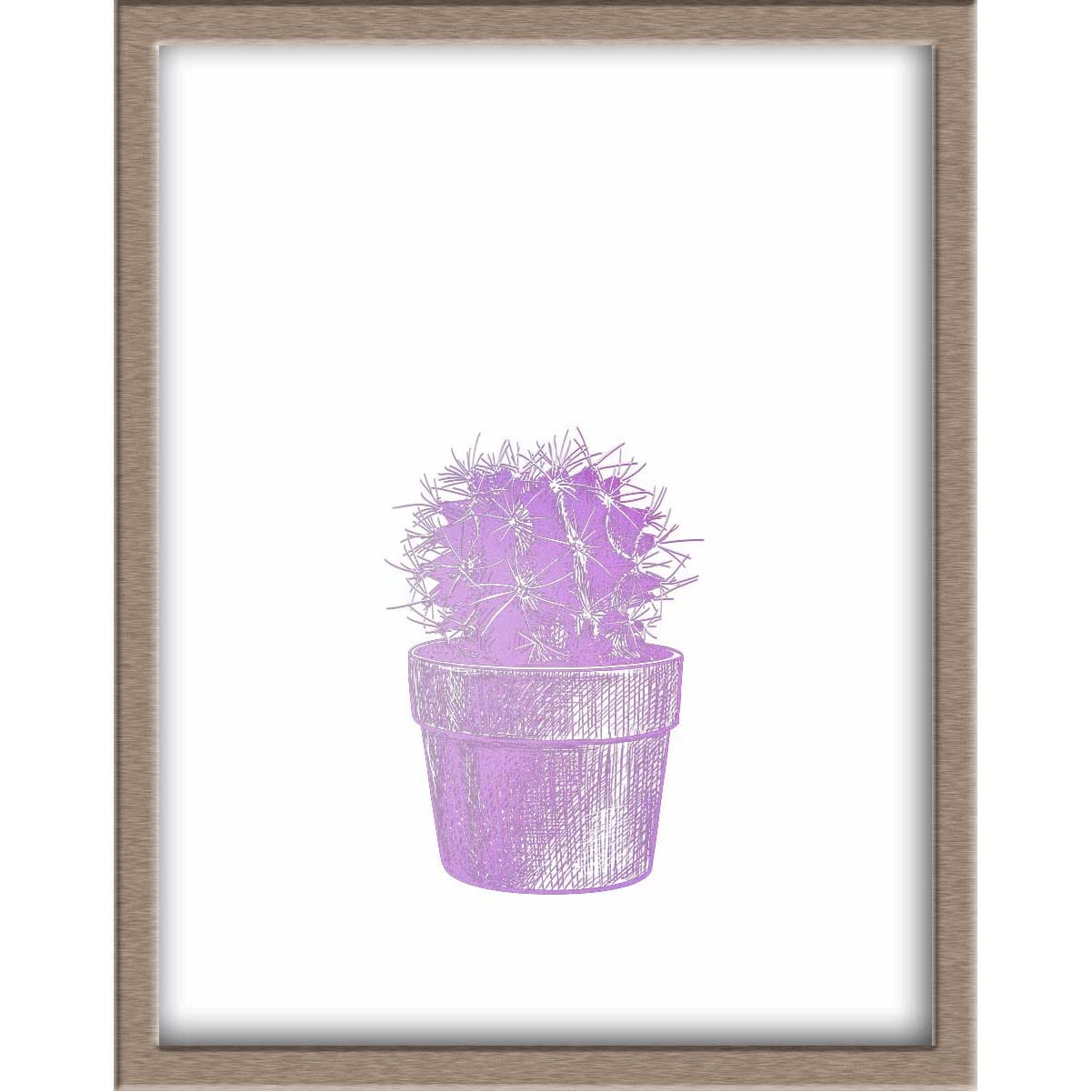 Miniature Potted Ball Cactus Foiled Print Posters, Prints, & Visual Artwork JoyousJoyfulJoyness 
