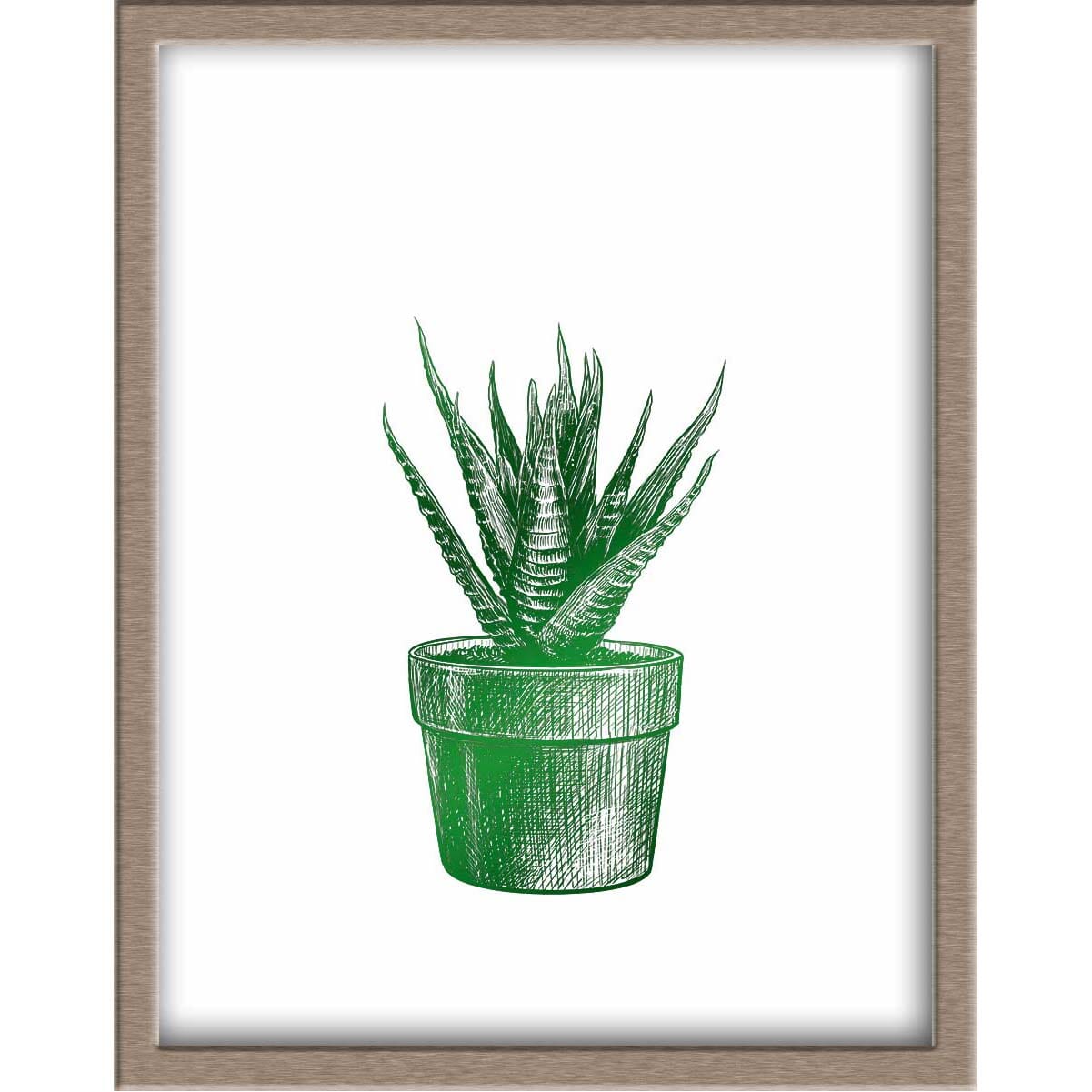 Miniature Haworthia Foiled Print Posters, Prints, & Visual Artwork JoyousJoyfulJoyness 