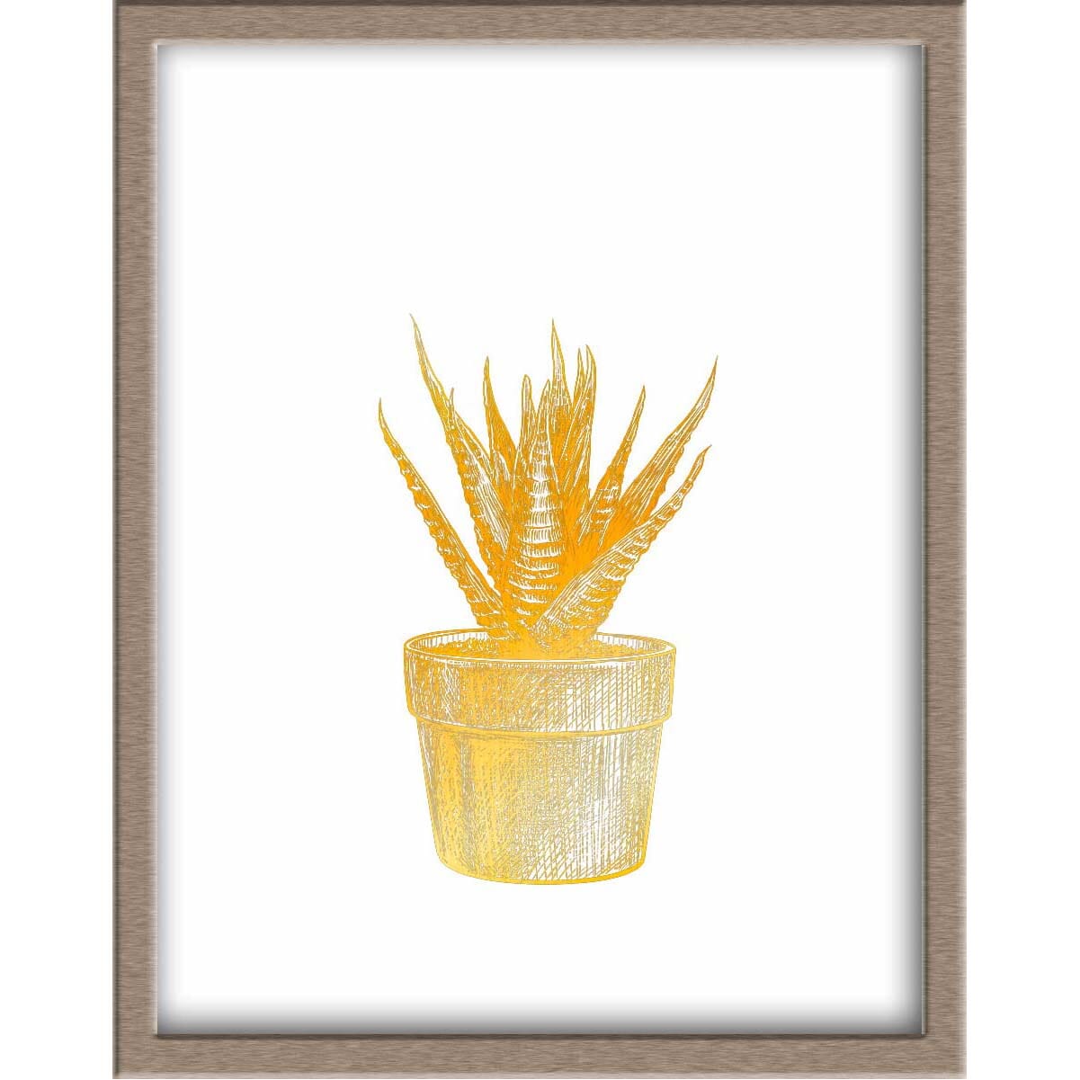 Miniature Haworthia Foiled Print Posters, Prints, & Visual Artwork JoyousJoyfulJoyness 