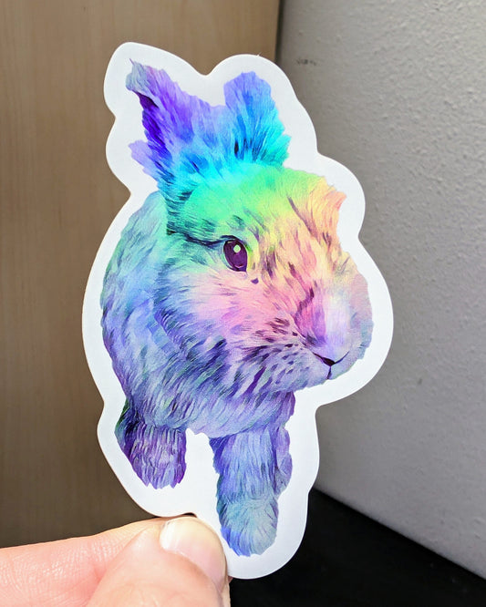 Rabbit Holographic Sticker Decorative Stickers JoyousJoyfulJoyness 