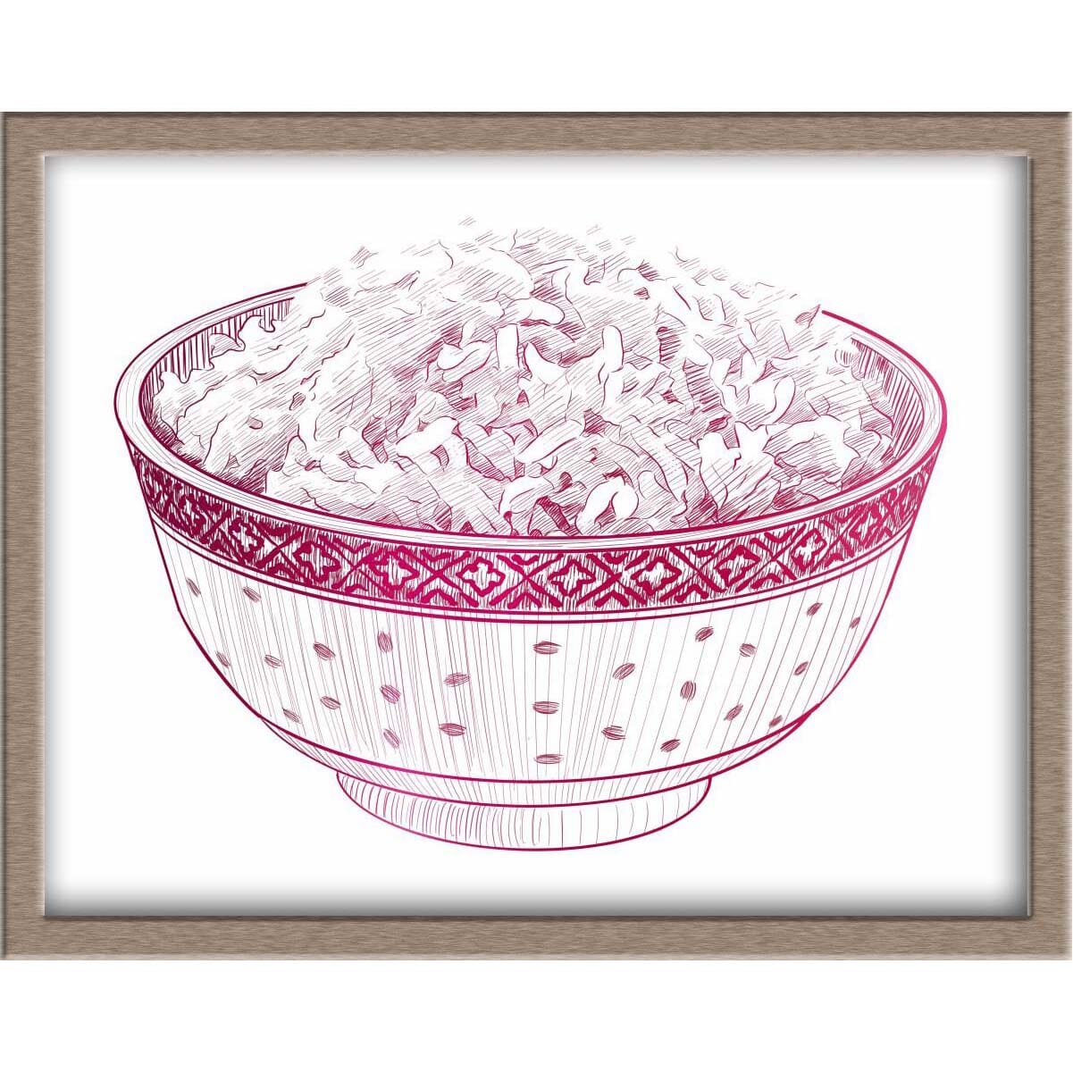 Bowl of Rice Foiled Print Posters, Prints, & Visual Artwork JoyousJoyfulJoyness 