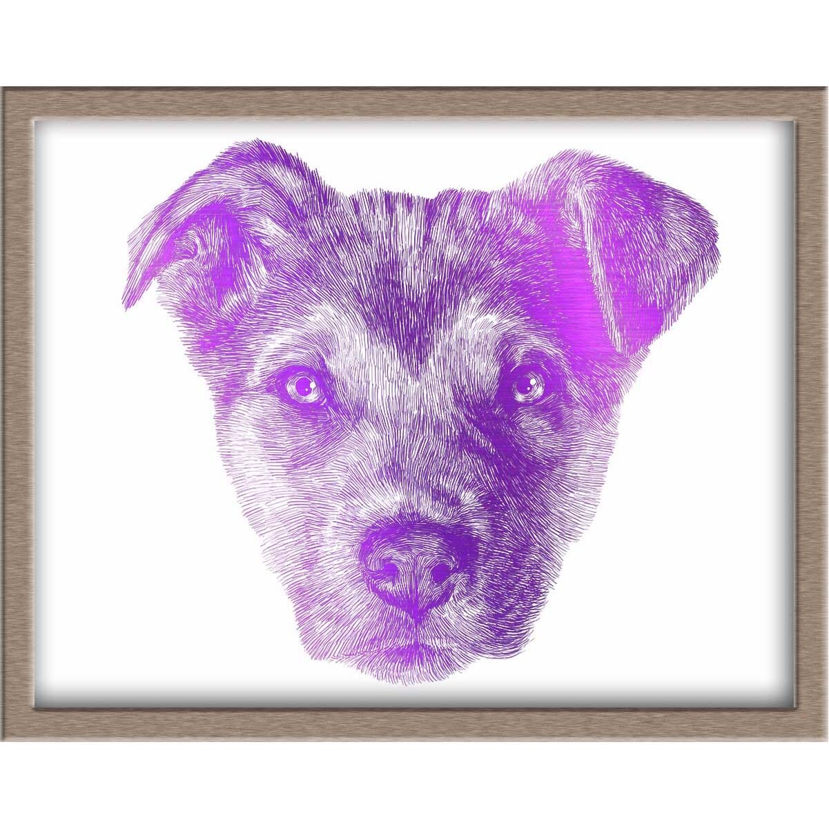 Puppy Dog Foiled Print (Riley) Posters, Prints, & Visual Artwork JoyousJoyfulJoyness 