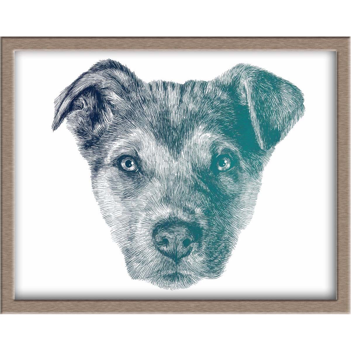 Puppy Dog Foiled Print (Riley) Posters, Prints, & Visual Artwork JoyousJoyfulJoyness 