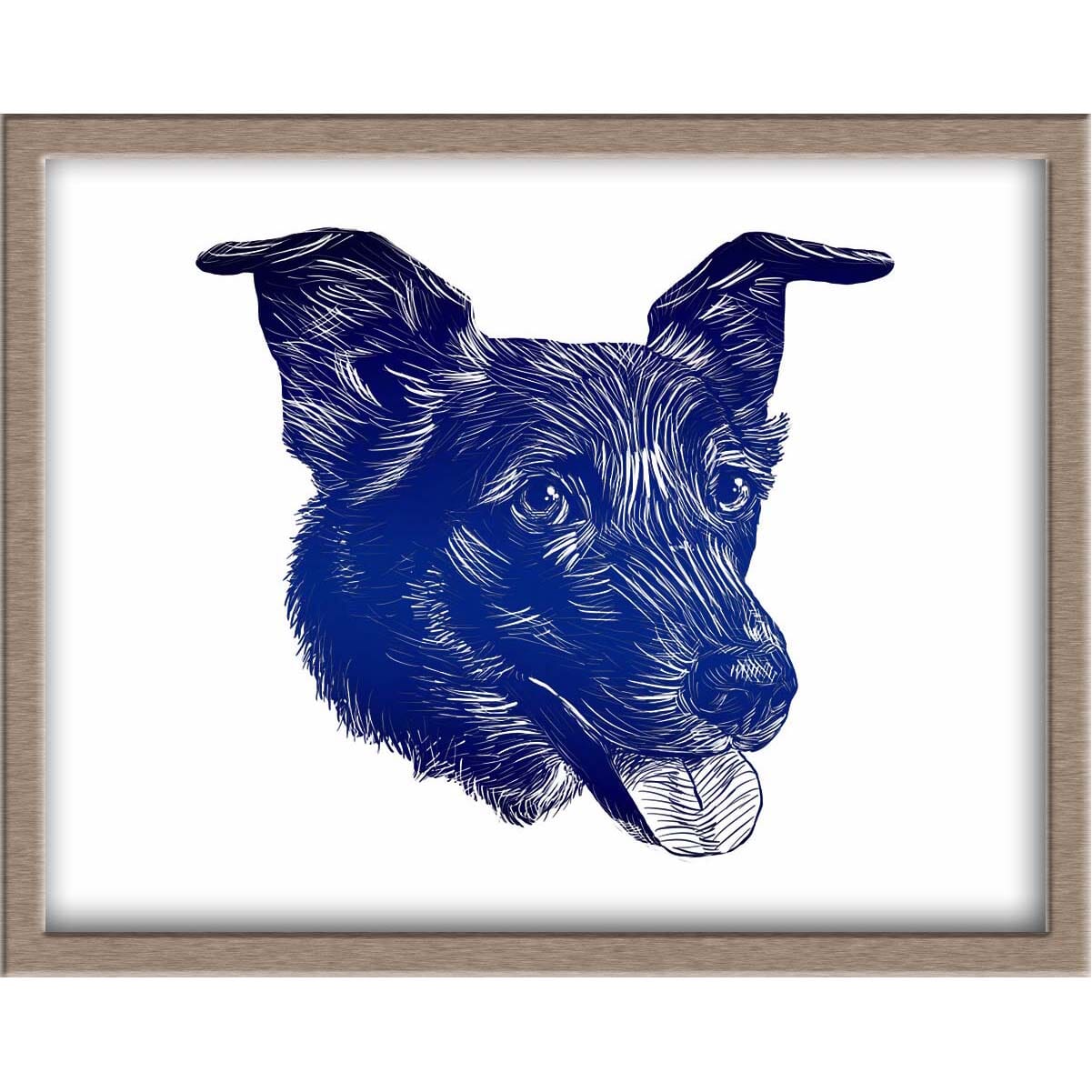 Cute Black Dog Foiled Print (Shadow) Posters, Prints, & Visual Artwork JoyousJoyfulJoyness 