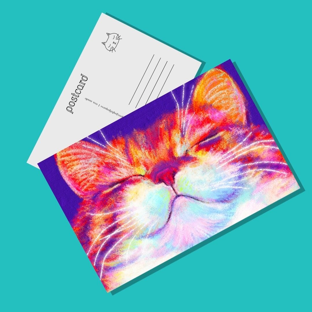 Close Encounters Collection - "Smug" Postcard - Postcard with an Orange Cat with a Smug Face (Limited Quantities) Postcards JoyousJoyfulJoyness 