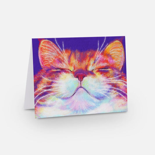 Close Encounters Collection - "Smug" Greeting Card - Blank Card with an Orange Cat with a Smug Face (Limited Quantities) Greeting Card JoyousJoyfulJoyness 