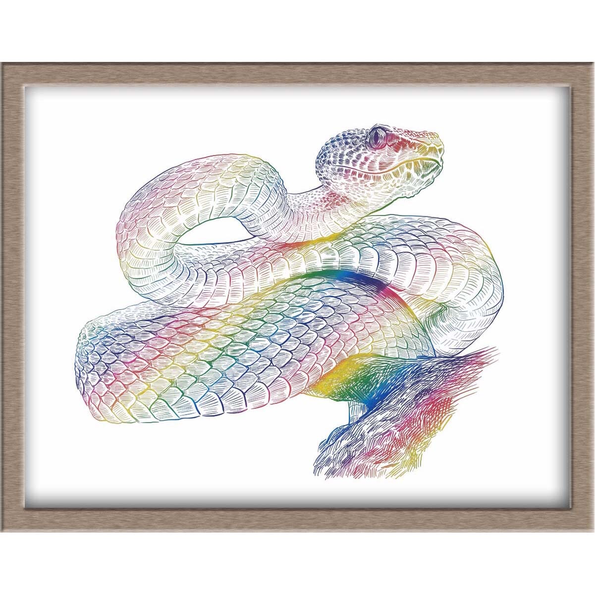 Snake Foiled Print Posters, Prints, & Visual Artwork JoyousJoyfulJoyness 