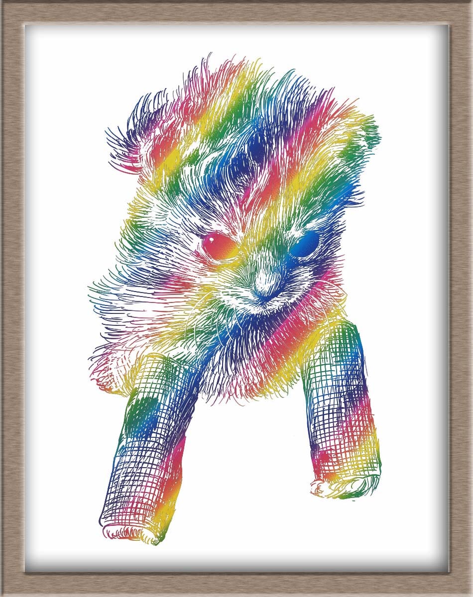 Tater Tot and his Bonkers Foiled Print (50% of Sale Donated to Kitty CrusAIDe) Posters, Prints, & Visual Artwork JoyousJoyfulJoyness 