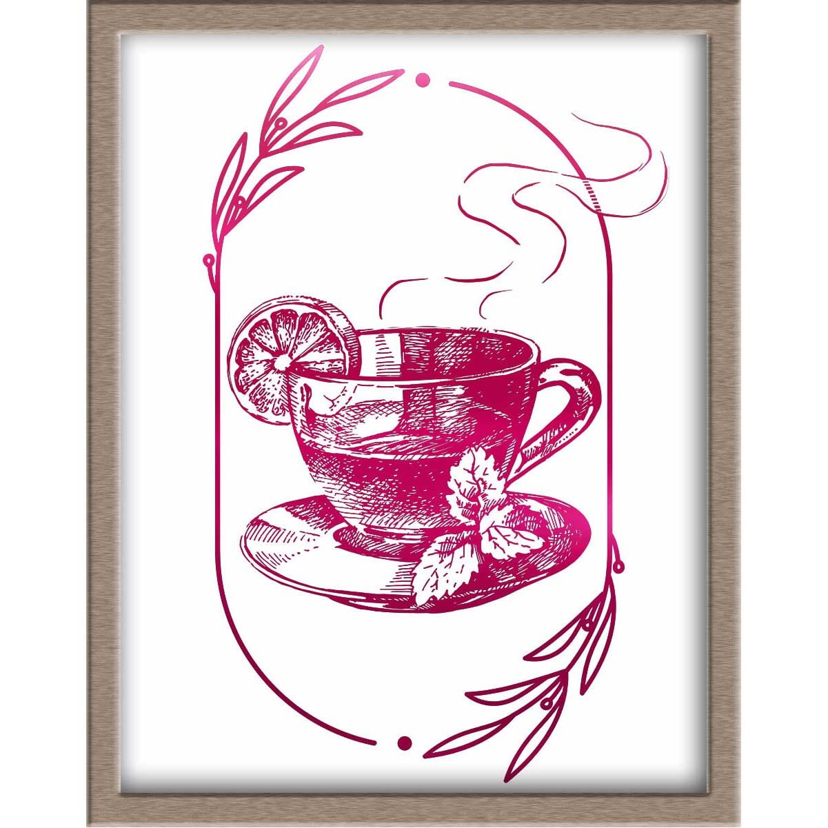 Cozy Cup of Tea Foiled Print Posters, Prints, & Visual Artwork JoyousJoyfulJoyness 
