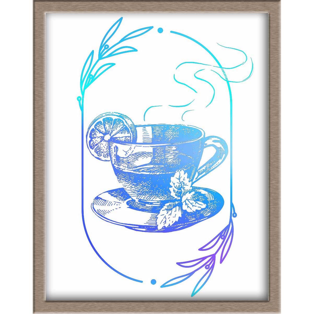 Cozy Cup of Tea Foiled Print Posters, Prints, & Visual Artwork JoyousJoyfulJoyness 