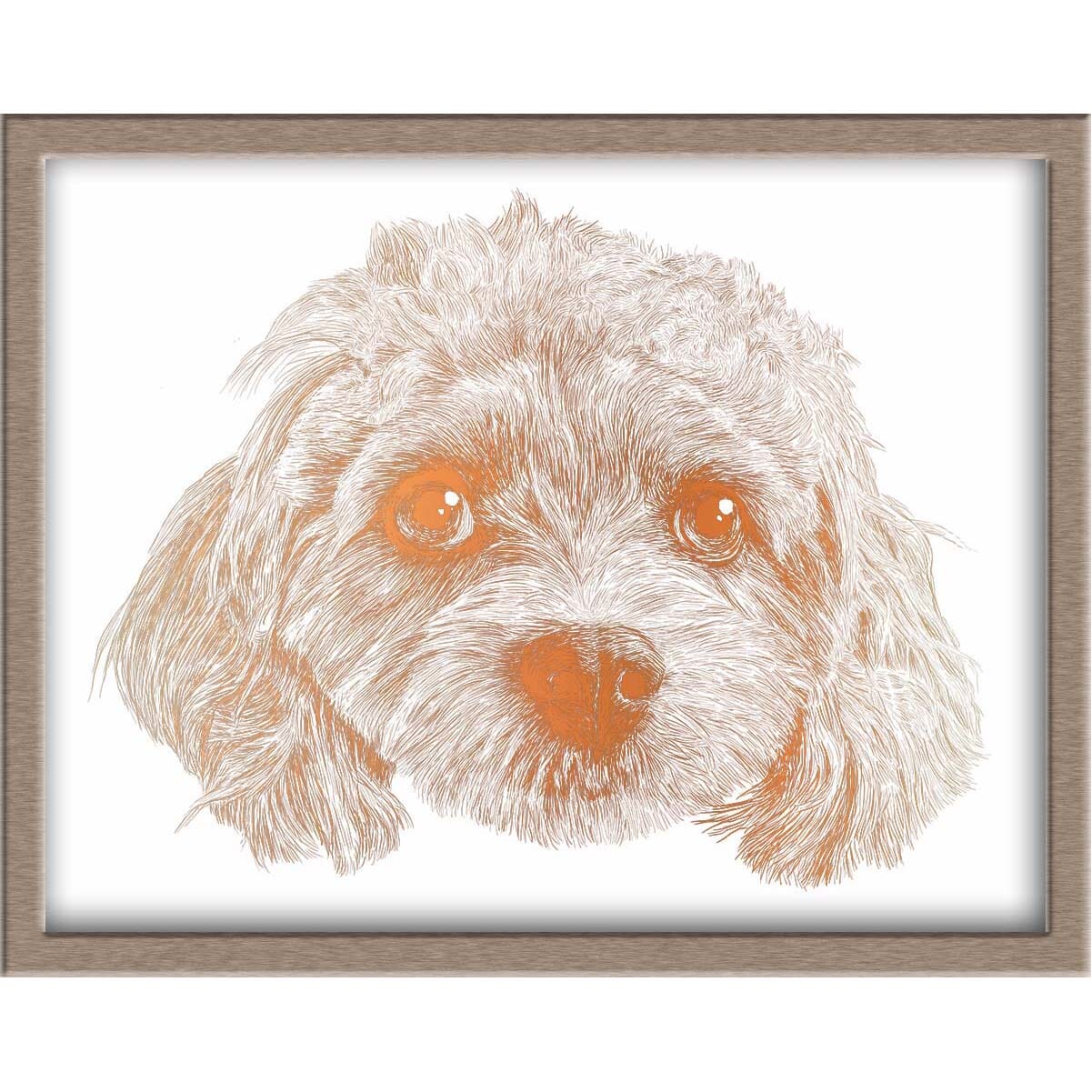 Cavachon Dog Foiled Print (Tippy) Posters, Prints, & Visual Artwork JoyousJoyfulJoyness 