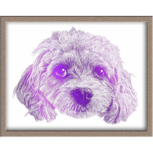 Cavachon Dog Foiled Print (Tippy) Posters, Prints, & Visual Artwork JoyousJoyfulJoyness 