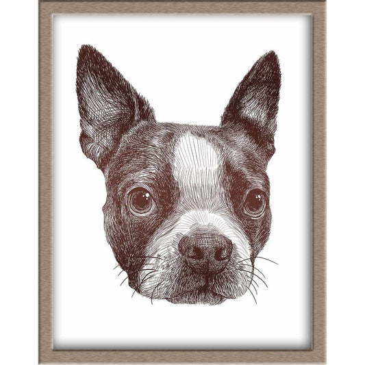 Boston Terrier Foiled Print (Toby) Posters, Prints, & Visual Artwork JoyousJoyfulJoyness 