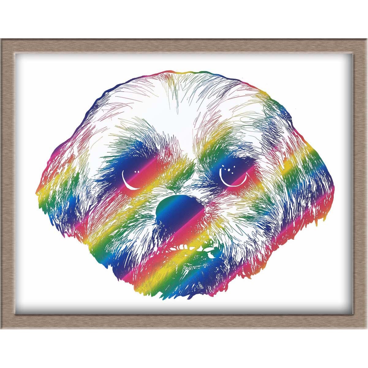 Shih Tzu Dog Portrait Foiled Print (TomTom) Posters, Prints, & Visual Artwork JoyousJoyfulJoyness 