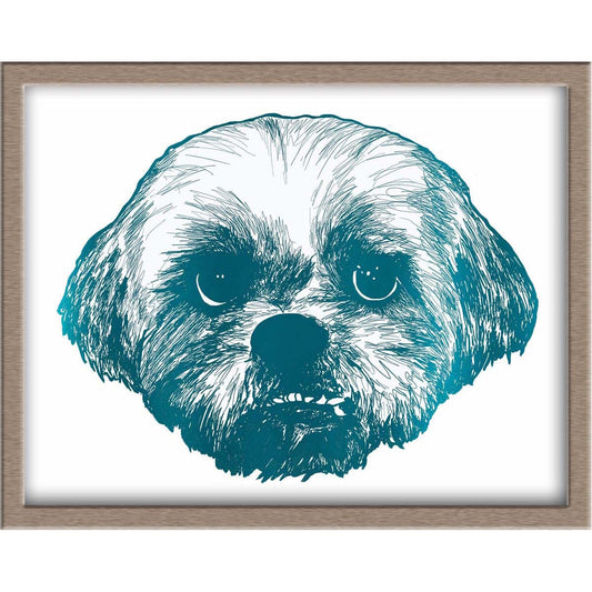 Shih Tzu Dog Portrait Foiled Print (TomTom) Posters, Prints, & Visual Artwork JoyousJoyfulJoyness 