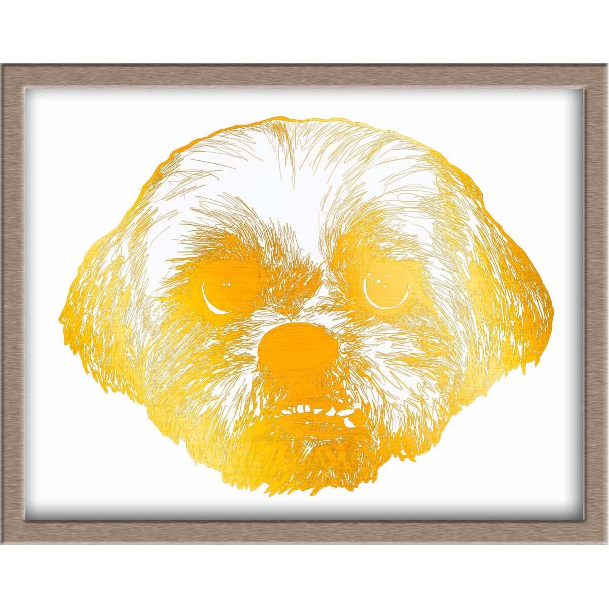 Shih Tzu Dog Portrait Foiled Print (TomTom) Posters, Prints, & Visual Artwork JoyousJoyfulJoyness 
