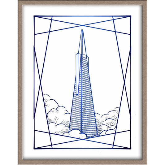 San Francisco's Transamerica Building Landmark Foiled Print Posters, Prints, & Visual Artwork JoyousJoyfulJoyness 