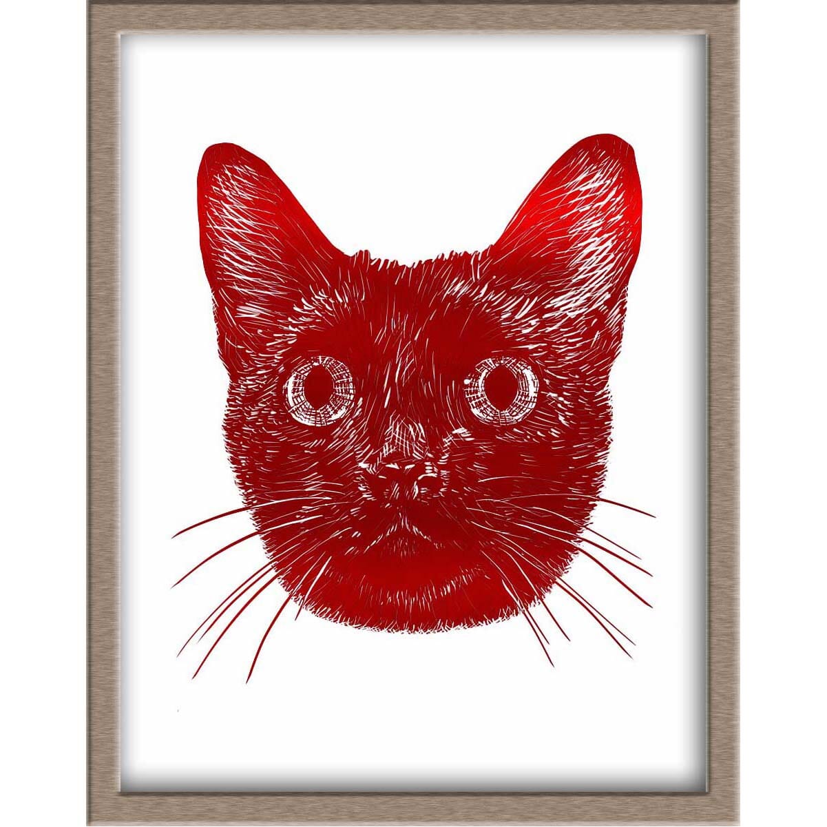 Black Cat Foiled Print (Wednesday) Posters, Prints, & Visual Artwork JoyousJoyfulJoyness 