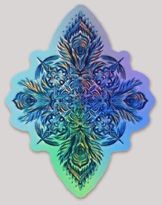 Wing Mandala Holographic Sticker Decorative Stickers JoyousJoyfulJoyness 