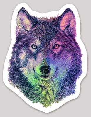 Wolf Holographic Sticker Decorative Stickers JoyousJoyfulJoyness 