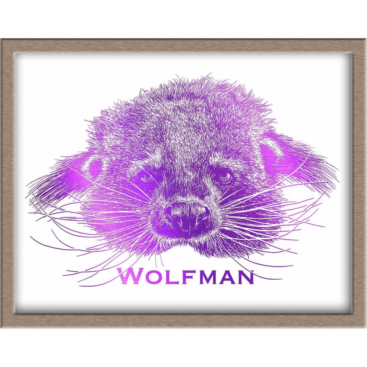 Wolfman the Binturong Foiled Print | Donation to wildlife sanctuary Wild Wonders Posters, Prints, & Visual Artwork JoyousJoyfulJoyness 