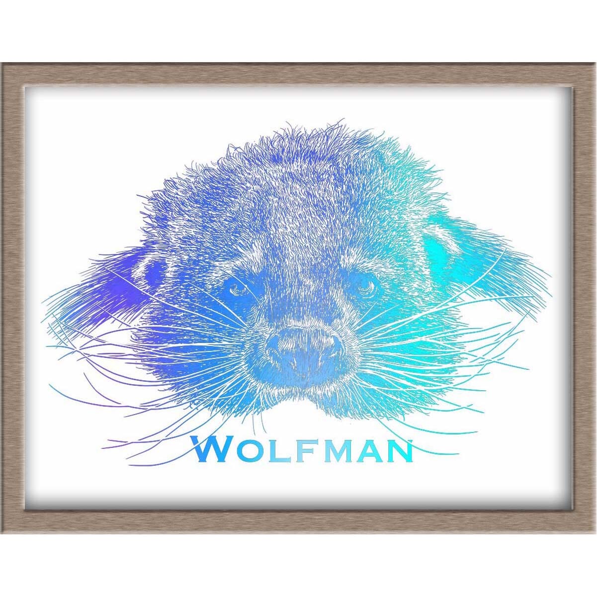 Wolfman the Binturong Foiled Print | Donation to wildlife sanctuary Wild Wonders Posters, Prints, & Visual Artwork JoyousJoyfulJoyness 