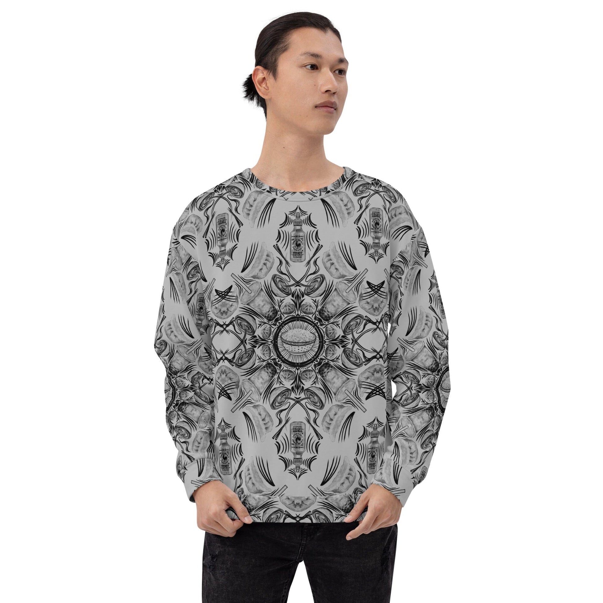 Asian Food Mandala All-Over Sweatshirt [Unfoiled] JoyousJoyfulJoyness 