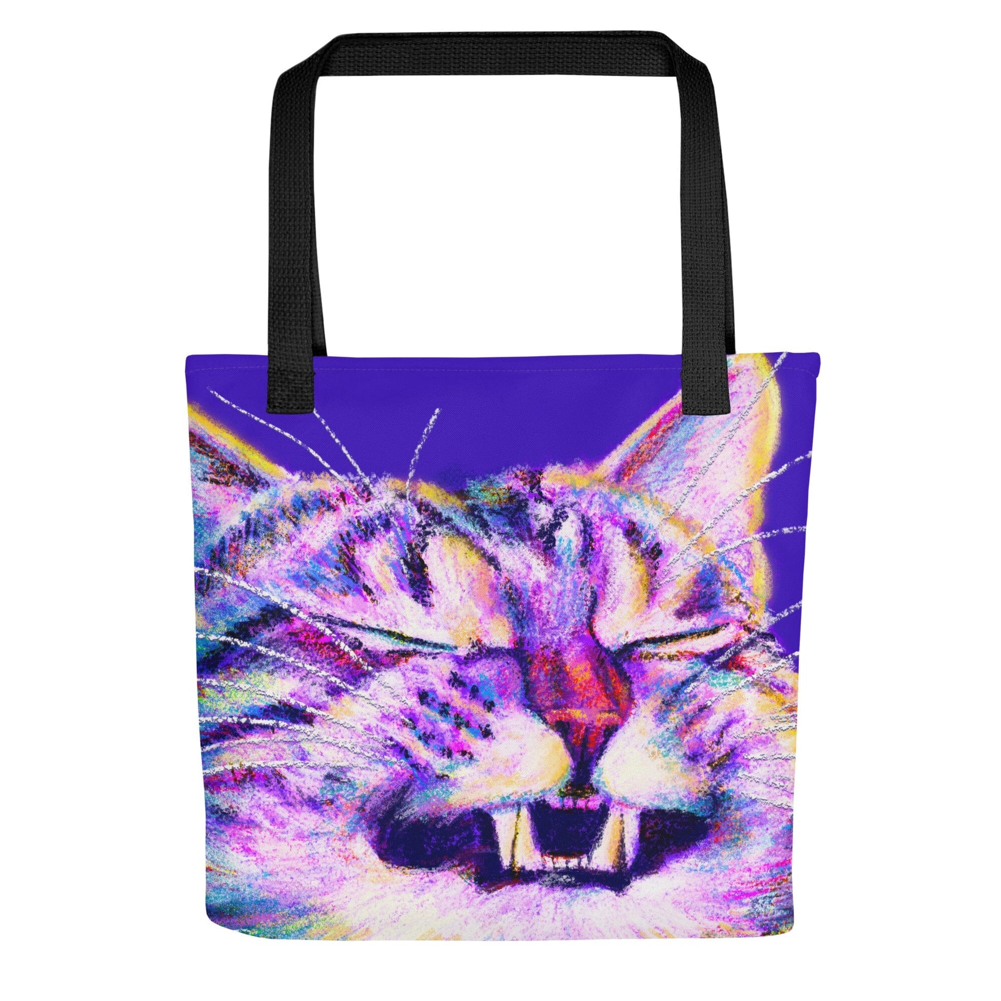 Close Encounters Collection - "Grin" Tote Bag | Tote Bag with a Grinning Cat JoyousJoyfulJoyness 