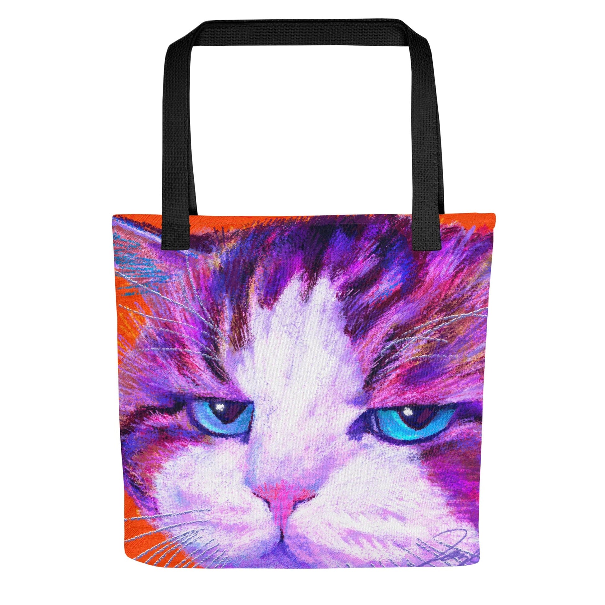Close Encounters Collection - "Disappoint" Tote Bag | Tote Bag with a Disappointed Cat JoyousJoyfulJoyness 
