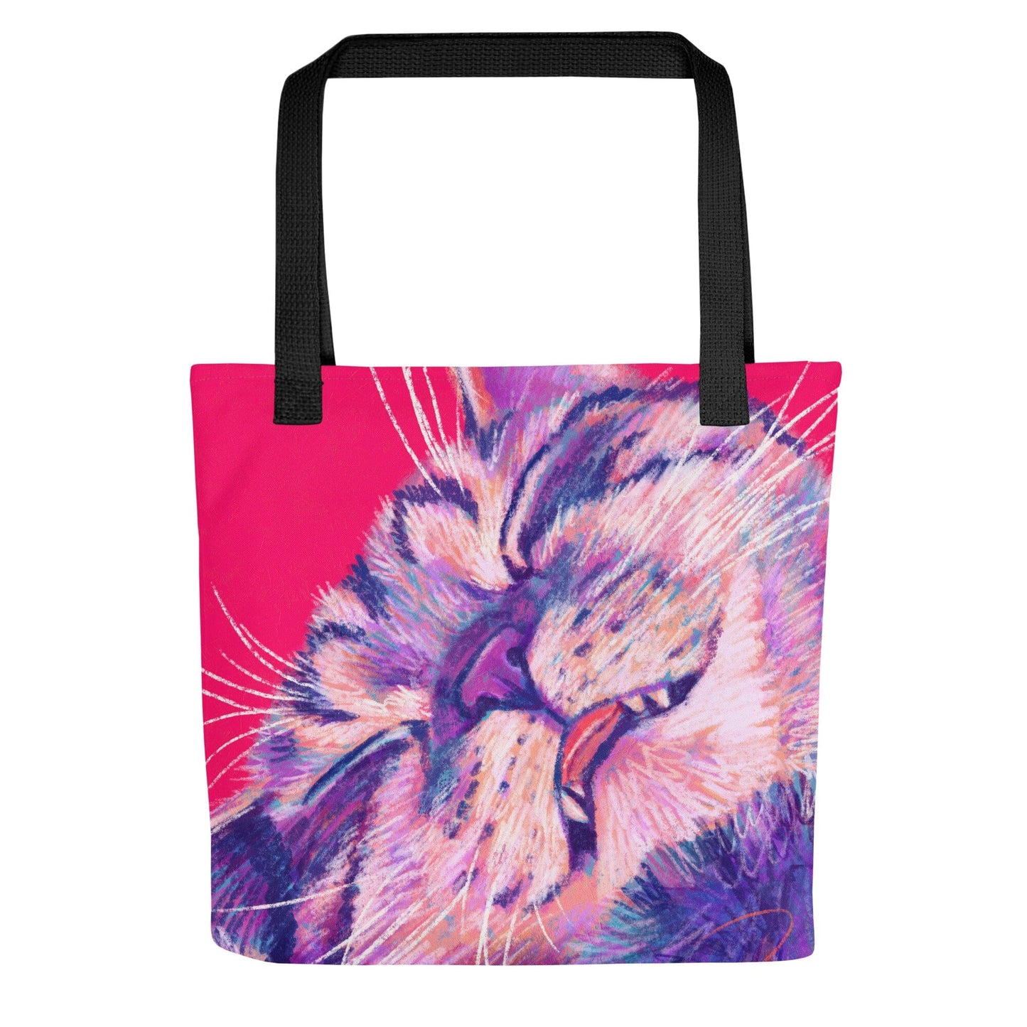 Close Encounters Collection - "Eepy" Tote Bag | Tote Bag with a Sleepy Cat JoyousJoyfulJoyness 