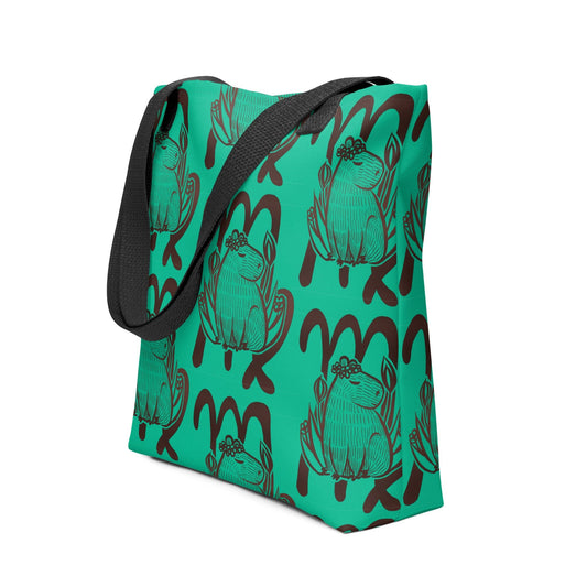 Capybara Zodiac - 06 - Virgo Tote Bag JoyousJoyfulJoyness 