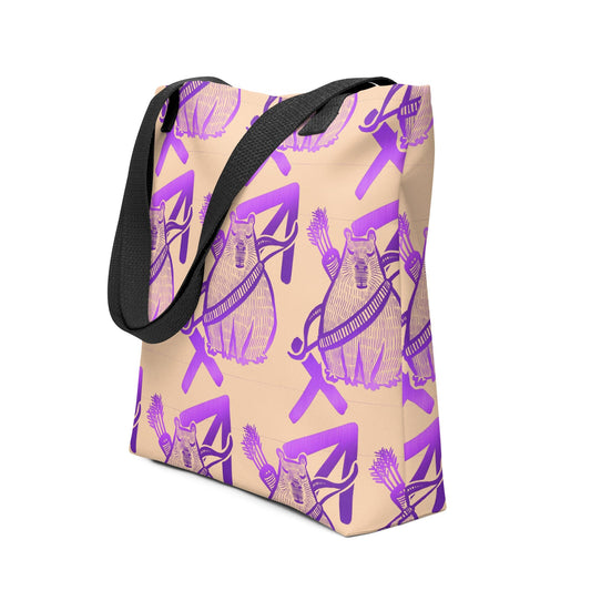 Capybara Zodiac - 09 - Sagittarius Tote Bag JoyousJoyfulJoyness 