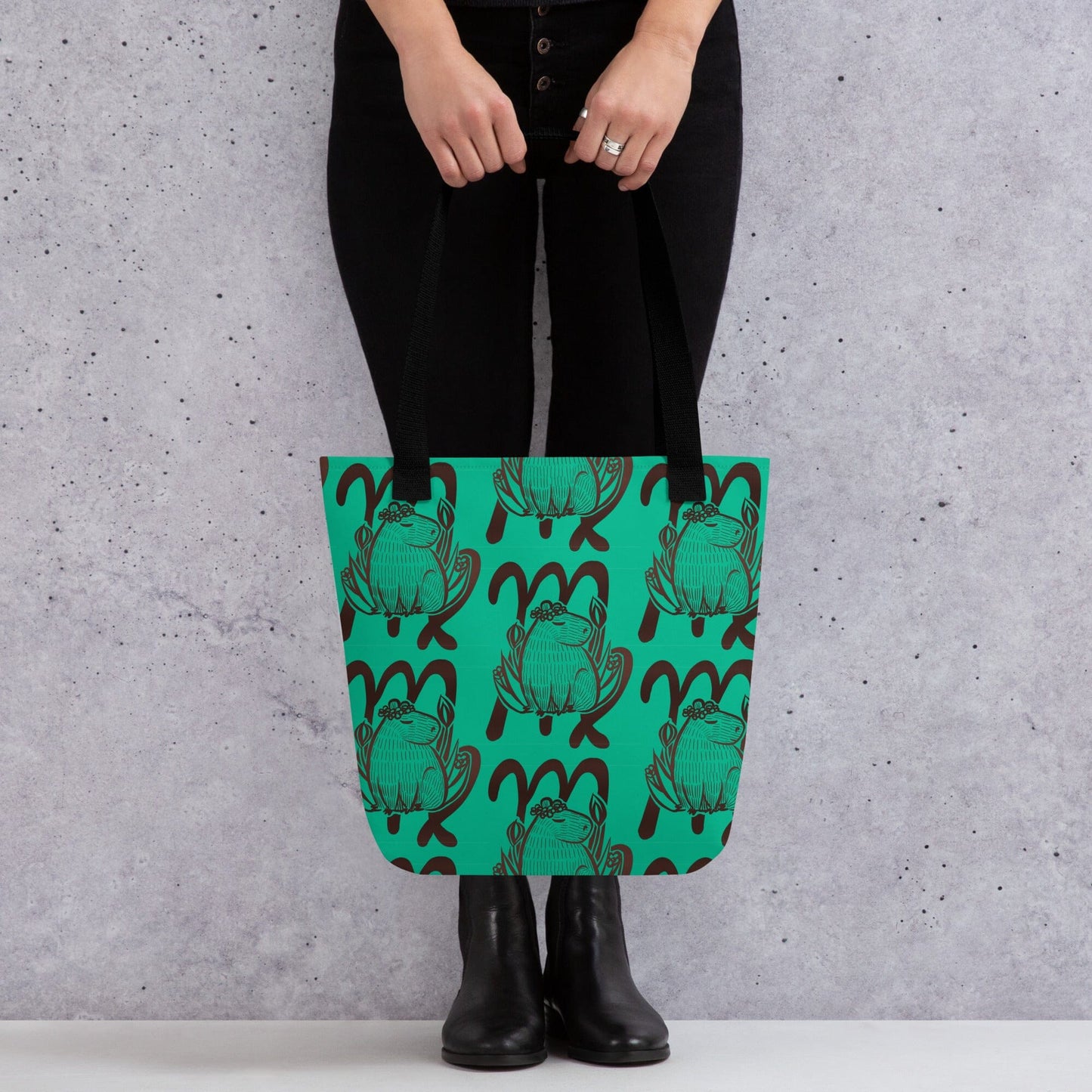 Capybara Zodiac - 06 - Virgo Tote Bag JoyousJoyfulJoyness 