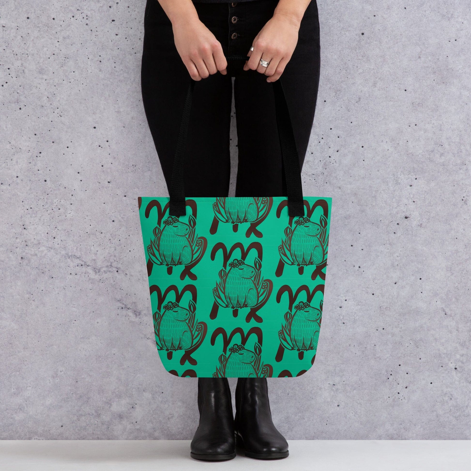 Capybara Zodiac - 06 - Virgo Tote Bag JoyousJoyfulJoyness 