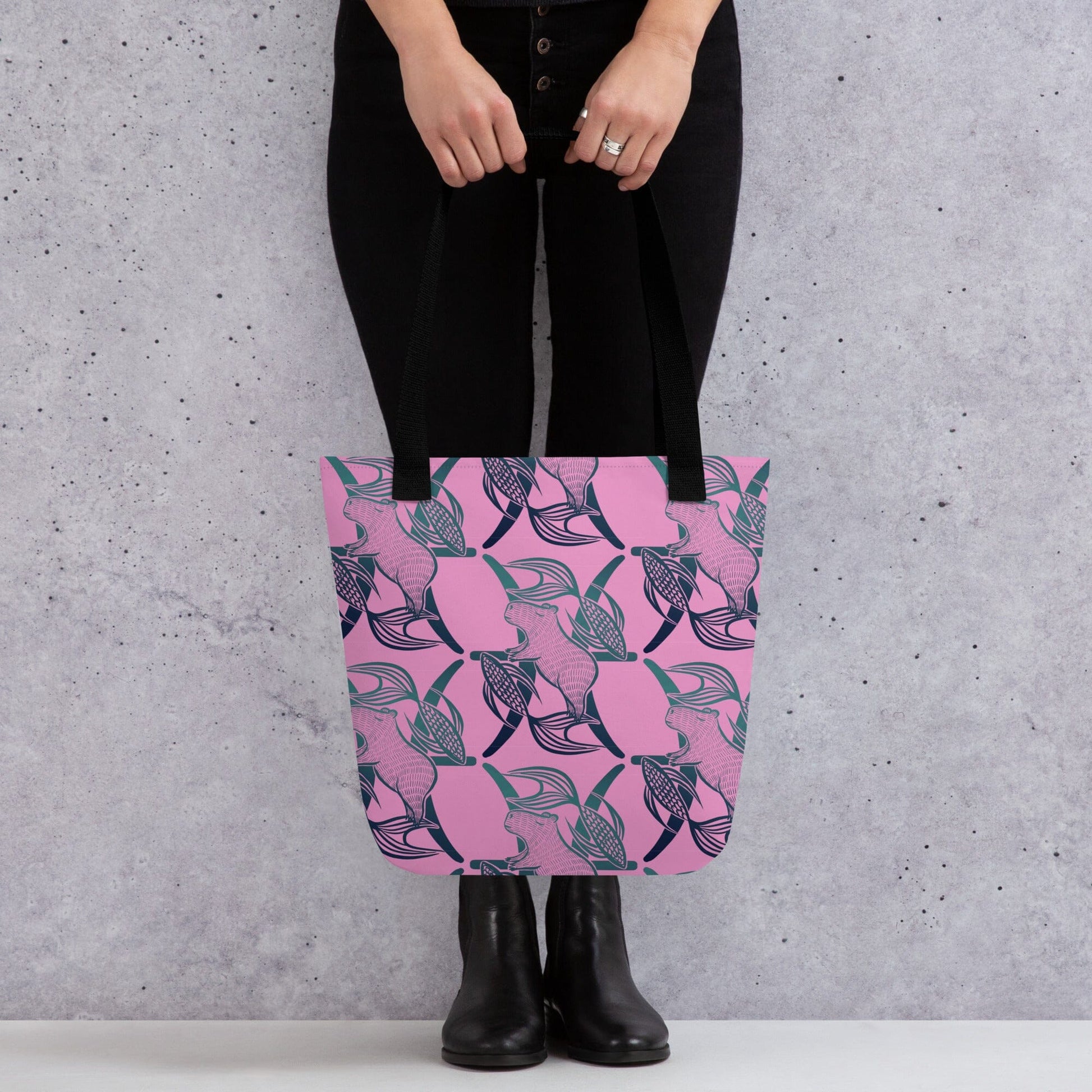 Capybara Zodiac - 12 - Pisces Tote Bag JoyousJoyfulJoyness 