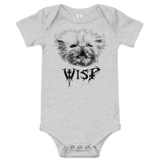 Metal Wisp BABY Onesie [Unfoiled] (All net proceeds go to Rags to Riches Animal Rescue) JoyousJoyfulJoyness Athletic Heather 3-6m 