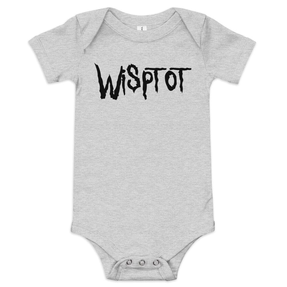 WispTot BABY Onesie [Unfoiled] (All net proceeds go to equally to Kitty CrusAIDe and Rags to Riches Animal Rescue) JoyousJoyfulJoyness Athletic Heather 3-6m 
