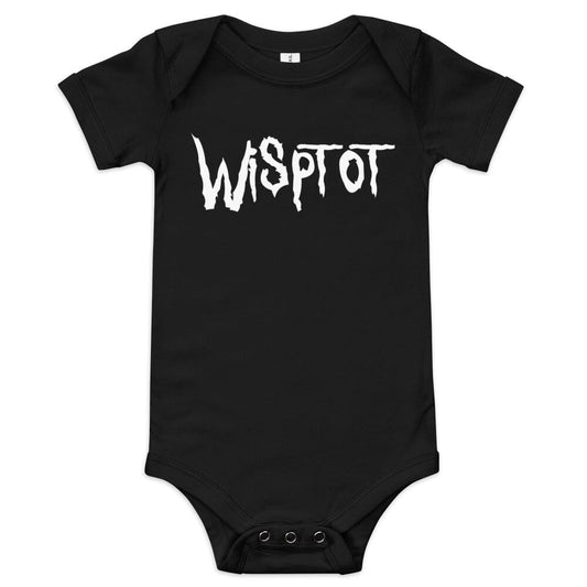 BLACK WispTot BABY Onesie [Unfoiled] (All net proceeds go to equally to Kitty CrusAIDe and Rags to Riches Animal Rescue) JoyousJoyfulJoyness 3-6m 