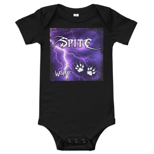 WispTot Album BABY Onesie [Unfoiled] (All net proceeds go to equally to Kitty CrusAIDe and Rags to Riches Animal Rescue) JoyousJoyfulJoyness Black 3-6m 