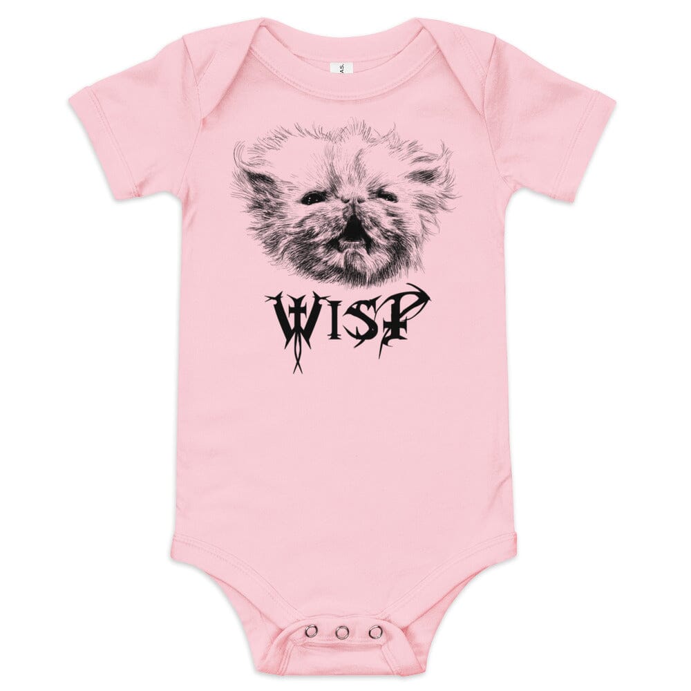 Metal Wisp BABY Onesie [Unfoiled] (All net proceeds go to Rags to Riches Animal Rescue) JoyousJoyfulJoyness Pink 3-6m 