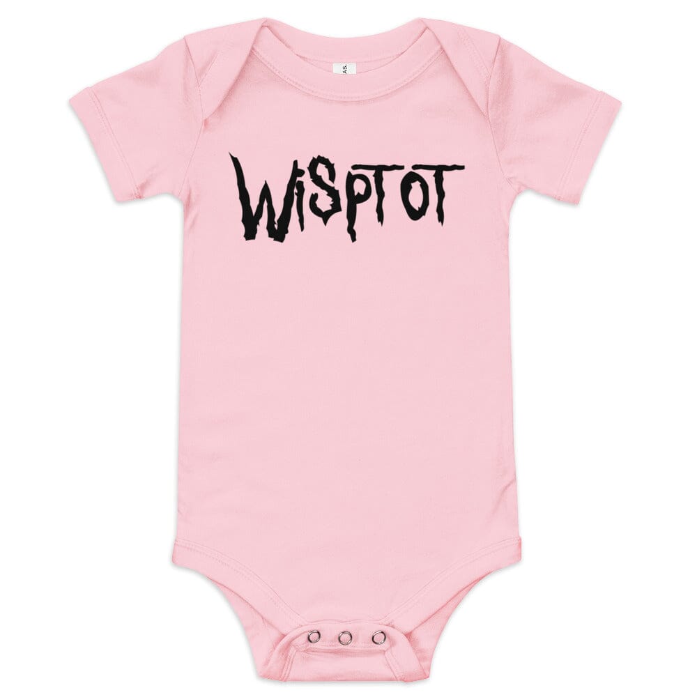 WispTot BABY Onesie [Unfoiled] (All net proceeds go to equally to Kitty CrusAIDe and Rags to Riches Animal Rescue) JoyousJoyfulJoyness Pink 3-6m 