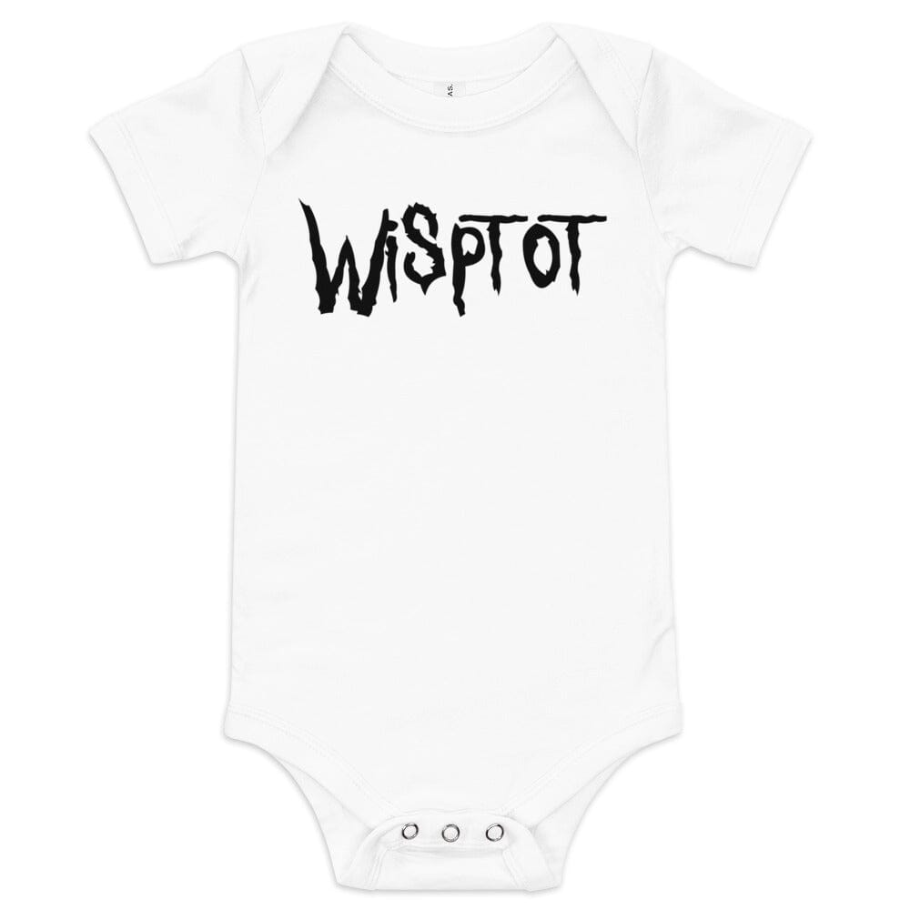 WispTot BABY Onesie [Unfoiled] (All net proceeds go to equally to Kitty CrusAIDe and Rags to Riches Animal Rescue) JoyousJoyfulJoyness White 3-6m 