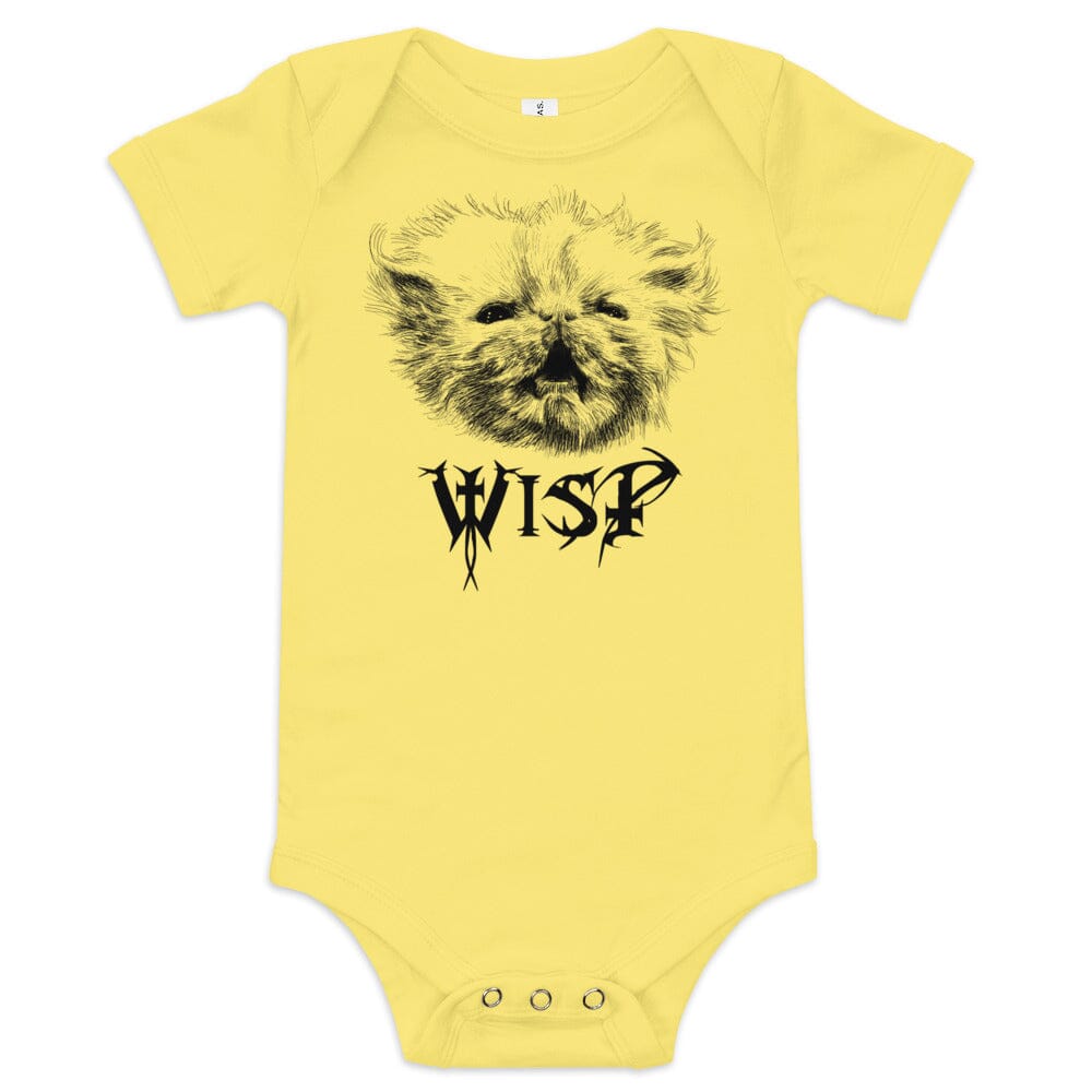 Metal Wisp BABY Onesie [Unfoiled] (All net proceeds go to Rags to Riches Animal Rescue) JoyousJoyfulJoyness Yellow 3-6m 