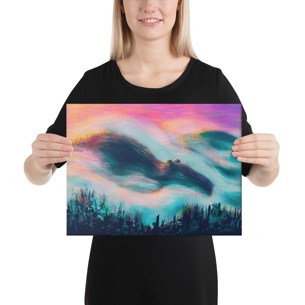 "Capybara and Fog" Painting | Capybara Sleeping in the Fog [Unfoiled] Posters, Prints, & Visual Artwork JoyousJoyfulJoyness 
