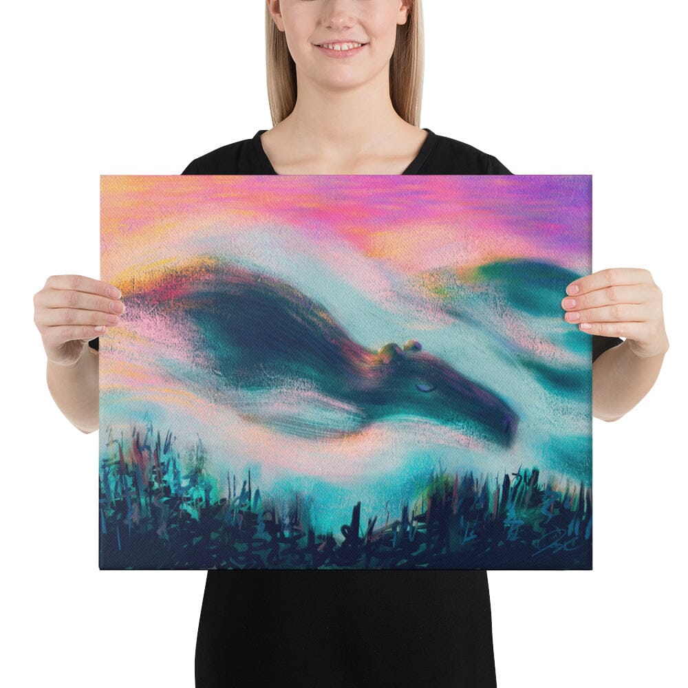 "Capybara and Fog" Painting | Capybara Sleeping in the Fog [Unfoiled] Posters, Prints, & Visual Artwork JoyousJoyfulJoyness 