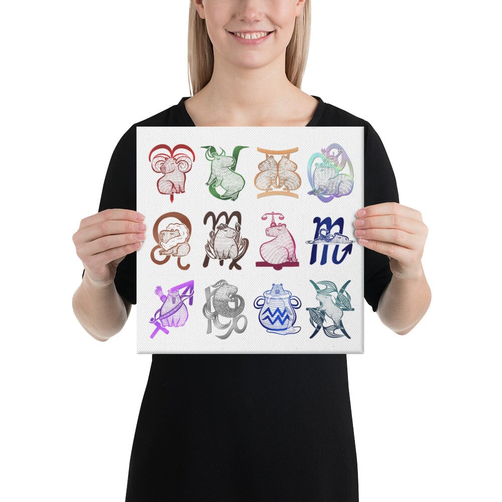 All the Capybara Zodiac Signs Print [Unfoiled] Posters, Prints, & Visual Artwork JoyousJoyfulJoyness 