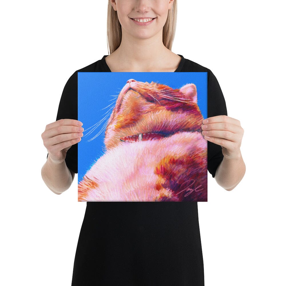 Close Encounters Collection - "Chonk" - Close Up Painting of a Fat Ginger Cat [Unfoiled] Posters, Prints, & Visual Artwork JoyousJoyfulJoyness 
