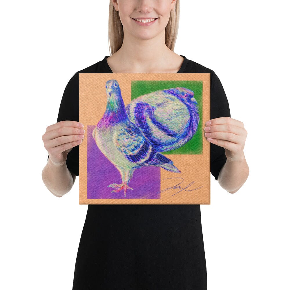 "Two Pigeons" Painting [Unfoiled] Posters, Prints, & Visual Artwork JoyousJoyfulJoyness 
